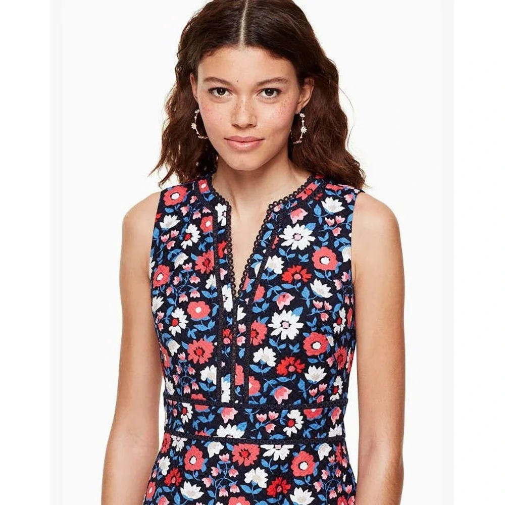 NWOT Kate Spade Shore Thing Daisy Jacquard Sheath Dress (MSRP: $498) Size 0